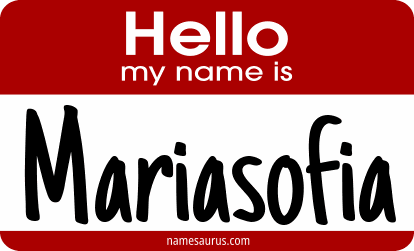Hello my name is Mariasofia png download