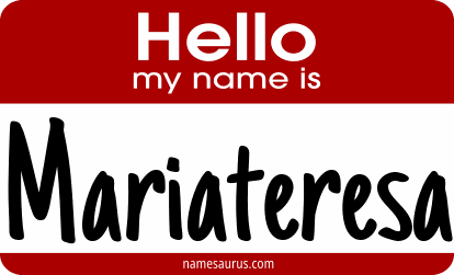 Hello my name is Mariateresa png download