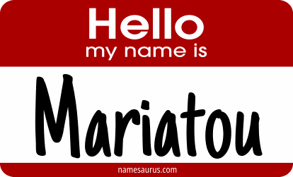 Hello my name is Mariatou png download
