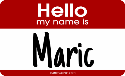 Hello my name is Maric png download