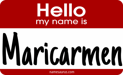 Hello my name is Maricarmen png download