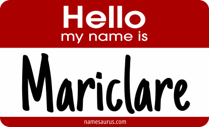 Hello my name is Mariclare png download