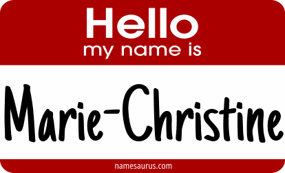 Hello my name is Marie-Christine png download