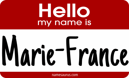 Hello my name is Marie-France png download