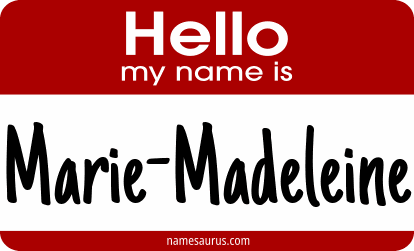 Hello my name is Marie-Madeleine png download