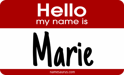 Hello my name is Marie png download