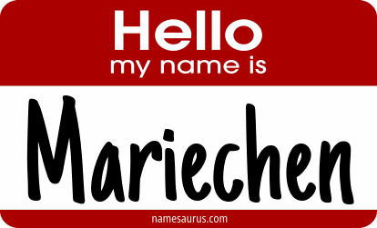 Hello my name is Mariechen png download