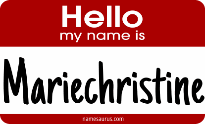 Hello my name is Mariechristine png download