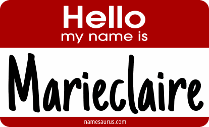 Hello my name is Marieclaire png download