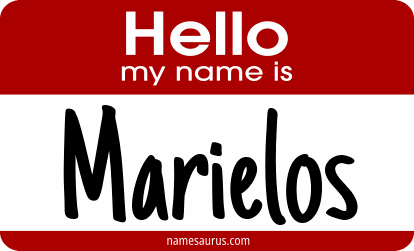 Hello my name is Marielos png download