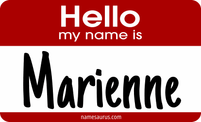 Hello my name is Marienne png download