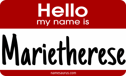 Hello my name is Marietherese png download