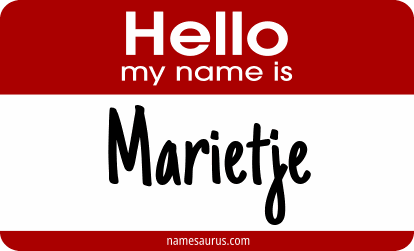 Hello my name is Marietje png download