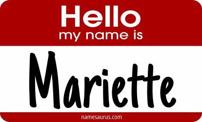 Hello my name is Mariette png download