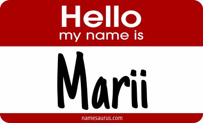 Hello my name is Marii png download