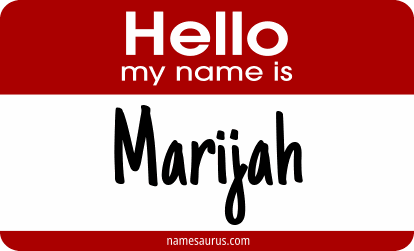 Hello my name is Marijah png download