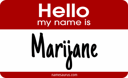Hello my name is Marijane png download
