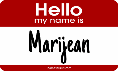 Hello my name is Marijean png download