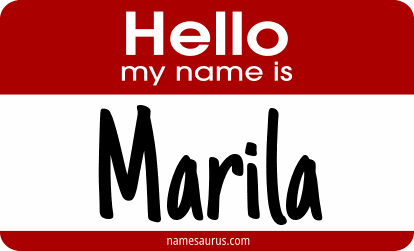 Hello my name is Marila png download