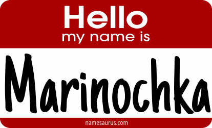 Hello my name is Marinochka png download