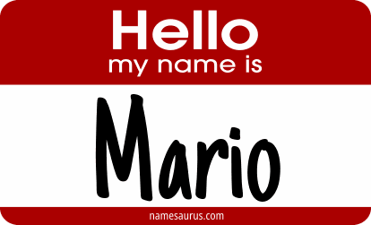 Hello my name is Mario png download
