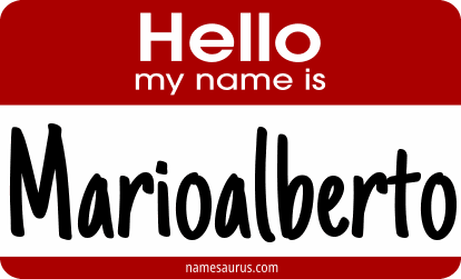 Hello my name is Marioalberto png download