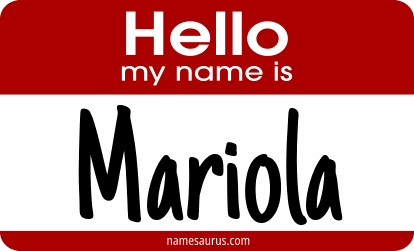 Hello my name is Mariola png download