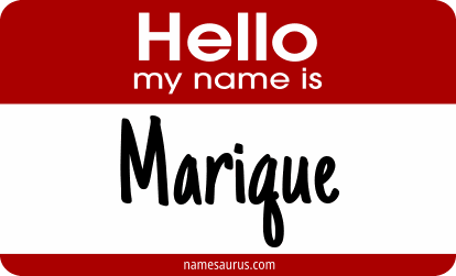 Hello my name is Marique png download
