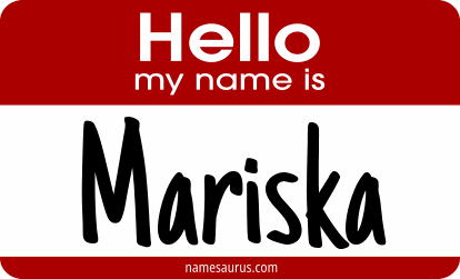 Hello my name is Mariska png download