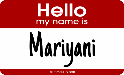 Hello my name is Mariyani png download