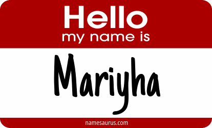 Hello my name is Mariyha png download