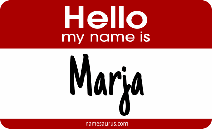 Hello my name is Marja png download