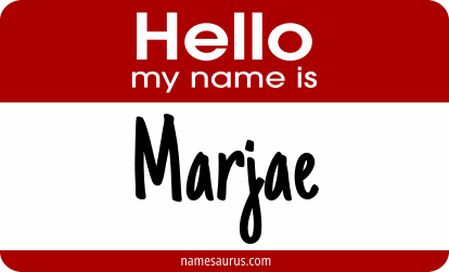 Hello my name is Marjae png download