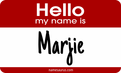 Hello my name is Marjie png download