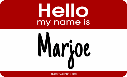 Hello my name is Marjoe png download