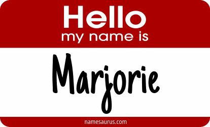 Hello my name is Marjorie png download