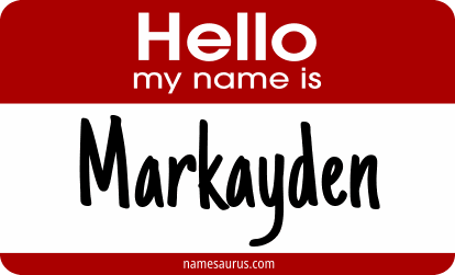 Hello my name is Markayden png download