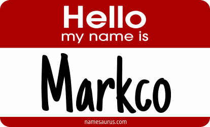 Hello my name is Markco png download