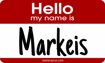 Hello my name is Markeis png download