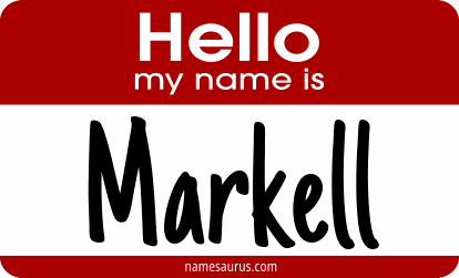 Hello my name is Markell png download