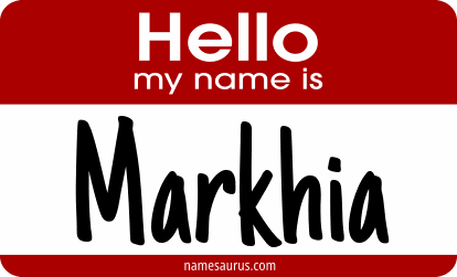 Hello my name is Markhia png download
