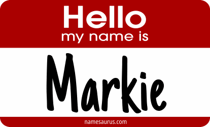 Hello my name is Markie png download