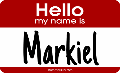 Hello my name is Markiel png download