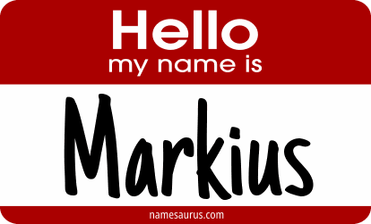 Hello my name is Markius png download