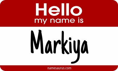 Hello my name is Markiya png download