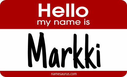 Hello my name is Markki png download