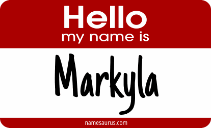 Hello my name is Markyla png download