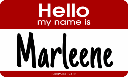 Hello my name is Marleene png download
