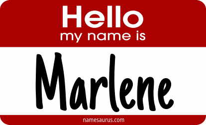 Hello my name is Marlene png download