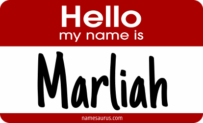 Hello my name is Marliah png download